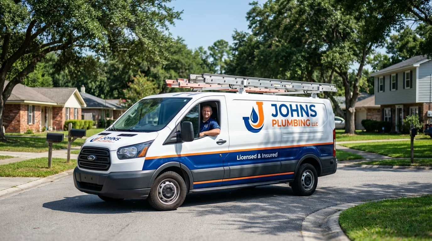 Johns Plumbing LLC service van in Mount Sterling, OH